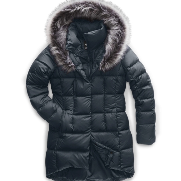 The North Face Jackets & Blazers - The North Face Quilted Insulated Hoodie Jacket Womens Medium Black Faux Fur Jack